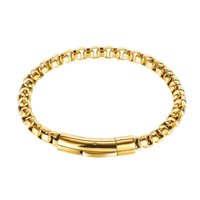 Lắc Tay Nam Thép Titan Ko Rỉ TT 3609 - Vàng