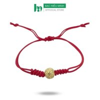 Lắc Tay Nam Và Nữ Chỉ Đỏ Mix Quả Bi Cầu Bạc Xi Vàng 24K 8 Ly Bình An May Mắn BẠC HIỂU MINH LTU517