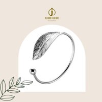 Lắc Tay Nữ Bạc Cao Cấp Thiết Kế Hình Chiếc Lá | Lắc tay Chic Chic C28