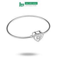 Lắc Tay Nữ Bạc Hiểu Minh LTU410 trái tim bạc ta dạng kiềng