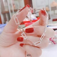 Lắc tay nữ bạc ta- Freeship - lắc xích mềm mại,bản to
