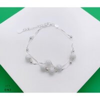 Lắc tay nữ bạc Ý S925, lắc dây kép mix bi đeo siêu xinh - Kho sỉ bạc Nhất Linh
