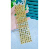 Lắc tay nữ bản lớn chạm kim tiền xi vàng 18 xi bạch kim mẫu mới về