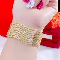 Lắc tay nữ bản lớn mạ vàng 18k đính xoàn cực đẹp