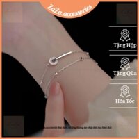 Lắc tay nữ bi bạc S925 - Vòng tay bạc Ý nữ bi minbaby 2 lớp ZaZa.accessories