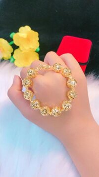 Lắc tay nữ bi rỗng mạ vàng 18k EKHM1136CD