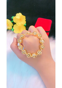 Lắc tay nữ bi rỗng mạ vàng 18k EKHM1136CD