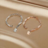 Lắc Tay Nữ Dây Xích Titan Ko Đen TT 3182 - 1 Cái - Bạc