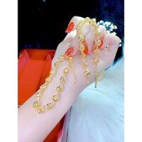 Lắc tay nữ hình quả châu kim tiền mạ vàng 18