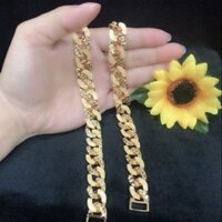 Lắc tay nữ hoa văn cực đẹp mạ vàng 18k