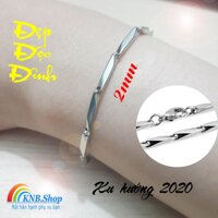 Lắc tay nữ inox cao cấp kiểu hỏa tiễn 2mm độc lạ siêu đẹp, chuẩn thời trang - 15 cm