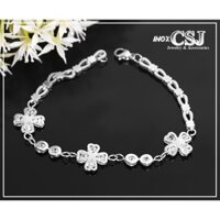 LẮC TAY NỮ INOX CỎ BỐN LÁ CÁCH ĐIỆU CỰC XINH LT181 Pitaca