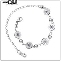 LẮC TAY NỮ INOX HÌNH TRÒN DỄ THƯƠNG KHÔNG ĐEN LT019 Pitaca