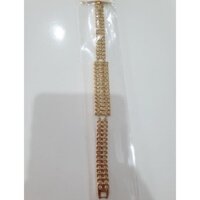 Lắc tay nữ Inox mạ vàng đính đá