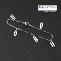 Lắc tay nữ inox Thấy Là Thích nữ kiểu 5 lưỡi lam - Cam kết 1 đổi 1 nếu hoen  gỉ sét