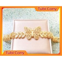 Lắc tay nữ lắc đám cưới mạ vàng 24 bươm bướm L3424-181-DX12 Tubi Cony Tháo ngắn tùy ý  - Mang rất sang