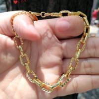Lắc tay nữ, lắc tay mạ vàng 18k kiểu xích bền màu chuẩn tiệm vàng