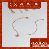 Lắc tay nữ mạ vàng 18k bạc đơn giản sợi mảnh thời trang đính đá đẹp Gixjewel