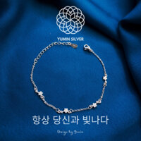 Lắc Tay Nữ Ngôi Sao May Mắn Yumin Silver Phong Cách Hàn Quốc Vòng Tay Lucky Star