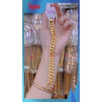 Lắc tay nữ phong cách hàn quốc đính CZ mạ vang sang trong