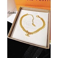 Lắc tay nữ thiết kế lá nguyệt quế mạ vàng