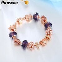 Lắc tay nữ vàng gold charm trái tim