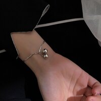 Lắc Tay Nữ - Vòng Đeo Tay Bạc 925 Mạ Bạch Kim Lục Lạc Đôi - Mã VB007