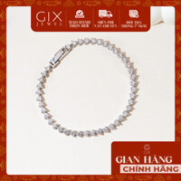 Lắc tay tennis chain bạc 925 mạ vàng 18k đẹp nam nữ đính full đá cao cấp