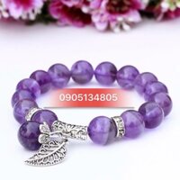 Lắc tay thạch anh tím mix chảm bạc ta