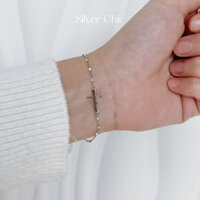 Lắc tay thánh giá bạc thanh mảnh bạc 925 SILVER CHIC LT27