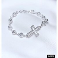 Lắc tay thánh giá đính đá , bạc ta dày dặn - TÂN BẠC STORE