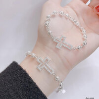 lắc tay thánh giá , nữ đeo vừa đẹp , bạc 925 - trang sức đạt phát