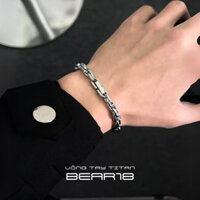 Lắc tay THÉP TITAN KHÔNG GỈ xích trơn bản tròn đơn giản, vòng tay khóa bấm phù hợp cho nam và nữ