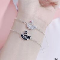 Lắc tay thiên nga đính đá cao cấp bạc ta
