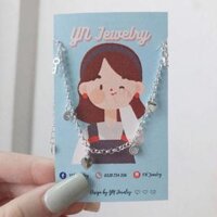 Lắc tay tim bac phối đá cao câp  YN JEWELRY SL