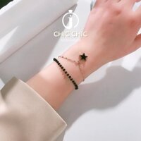 Lắc Tay TiTan Mạ Vàng Hồng 18K Hình Ngôi Sao Năm Cánh Thời Trang Nữ | Lắc Tay CHIC CHIC 2C21