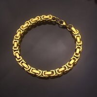 Lắc tay titan nam cao cấp đẹp sang trọng Trang sức Bé Heo BHLT198 - Vàng