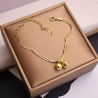 Lắc Tay Titan Nữ Dây Mì Lục Lạc TT 4061 - Vàng