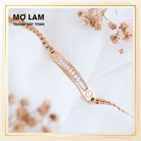 Lắc tay Titan VINCUL | Lắc tay Titan vàng đính đá | Trang sức Titan Mợ Lam - VINCUL BRACELET