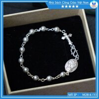Lắc tay tràng hạt bạc M28 - Vòng mân côi bạc - Chuỗi mân côi bạc ta - Lắc tay Thánh Giá NSCGVNHN