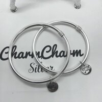 Lắc tay tròn Bạc 925 khắc theo yêu cầu - Trang sức Chamcham Silver