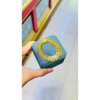 Lắc tay vải cá bản nhỏ 2 hàng tầm 2 chỉ 5 bạc ý S950 cao cấp xi mạ phủ vàng thật #jwellery