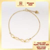 Lắc tay vàng 10K Bảo Tín Mạnh Hải thiết kế họa tiết hình chữ nhật độc lạ PHLTV10KDH-410005 PCHQ