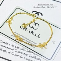 Lắc tay vàng 10k nơ đính đá LTNU421