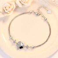 Lắc tay vòng tay bạc s925 cỏ bốn lá may mắn  - Mẫu 16