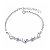 Lắc tay vòng tay bạc s925 cỏ bốn lá may mắn  - Mẫu 8