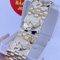 Lắc Tay, Vòng Tay Nam Mạ Vàng 18K Họa Tiết Hổ Phong Độ 3 Lượng Bền Đẹp, Cá Tính