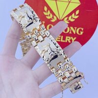 Lắc Tay, Vòng Tay Nam Mạ Vàng 18K Họa Tiết Mã Đáo Thành Công Sang Trọng, Tinh Tế