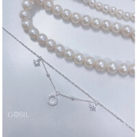 Lắc tay vòng tròn tấm Basic đính đá Cz bạc 925 cao cấp