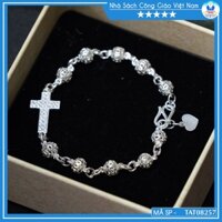 Lắc thánh giá bạc ta  cho người lớn trẻ em M35(hàng dày) NSCGVN -HN - Quà tặng Công Giáo , Quà tặng sinh nhật